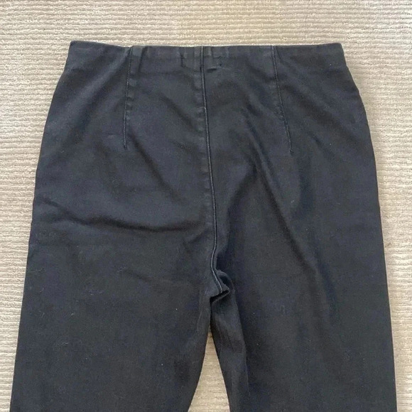 Zara High Waisted Pull On Zipper Zip Side Black Stretch Straight Skinny Jeans L - Picture 9 of 11